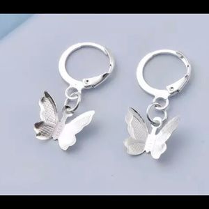 NWT Butterfly Dangle Loop Earrings
